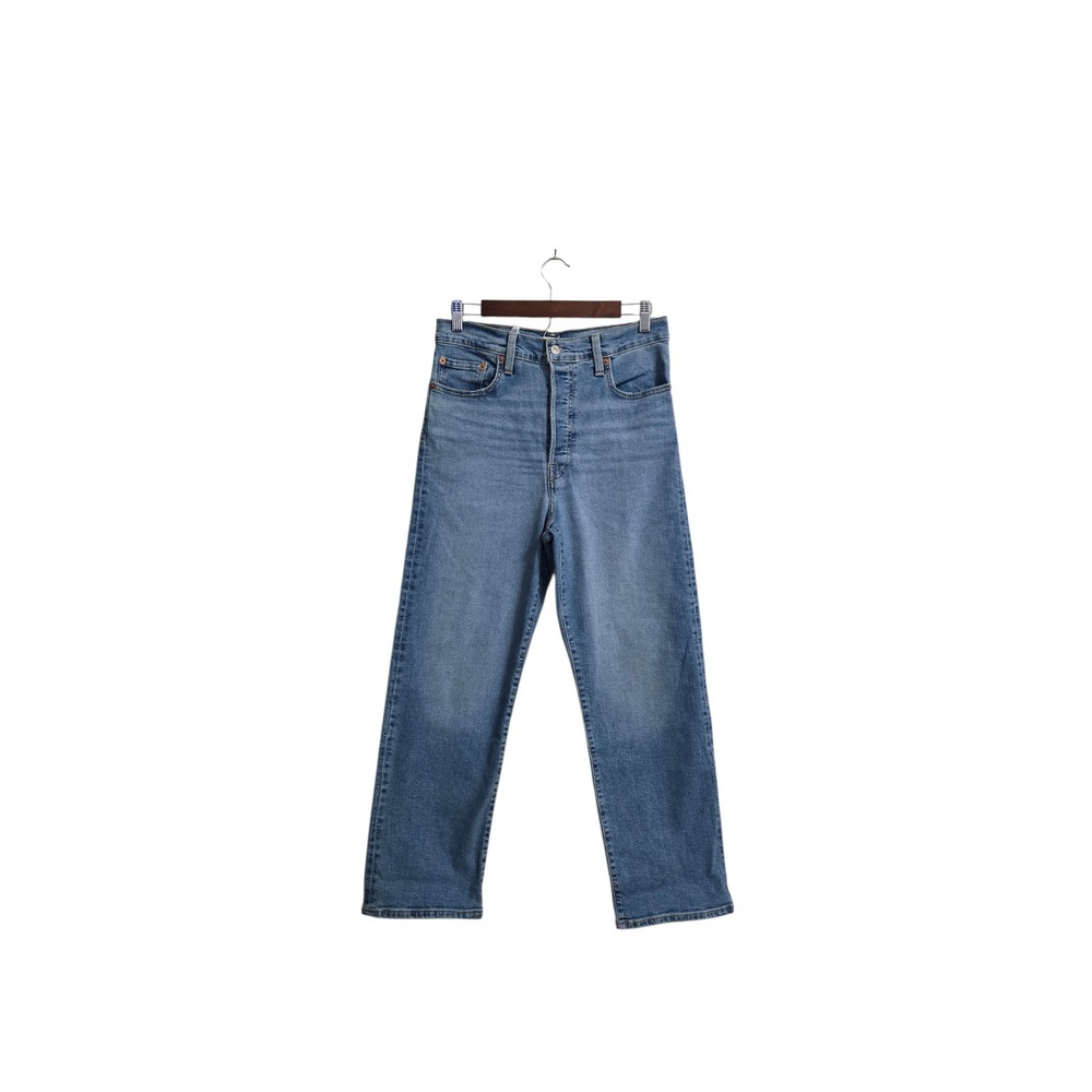 Levi's Ribcage Straight Ankle Button Fly Jeans In Dance Around Sz 29
